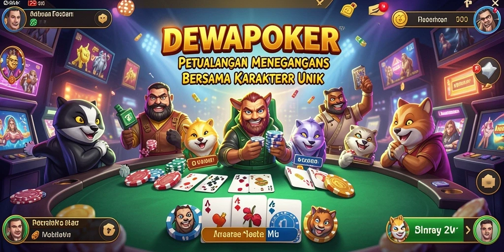 Tampilan gameplay DEWAPOKER yang menegangkan dan menyenangkan.