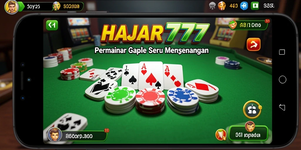Gameplay menegangkan dalam permainan Gaple HAJAR777.