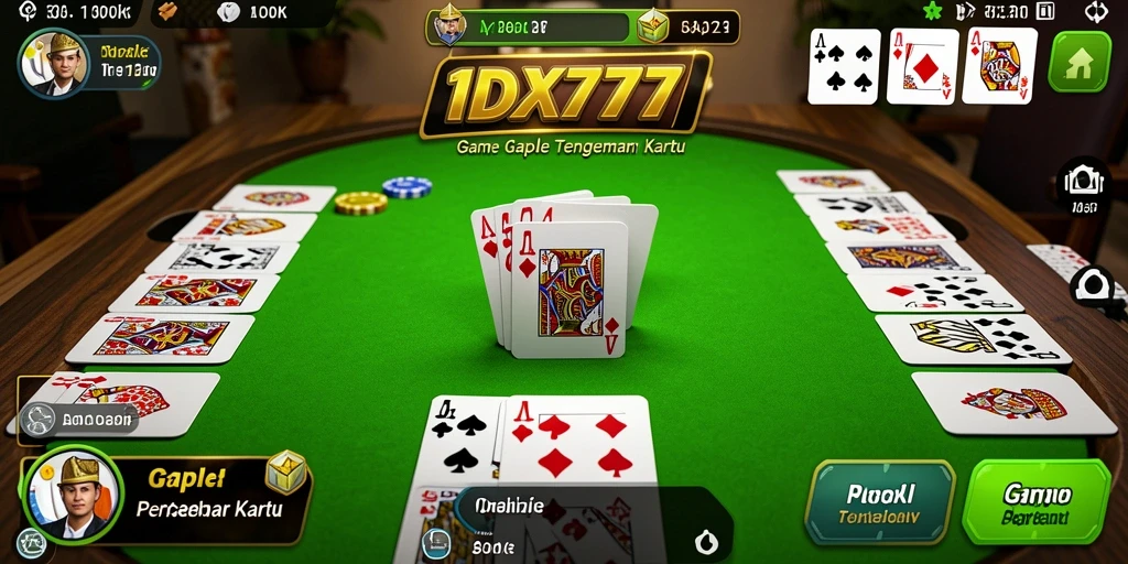 Screenshot gameplay IDX777 menampilkan momen seru permainan Gaple.