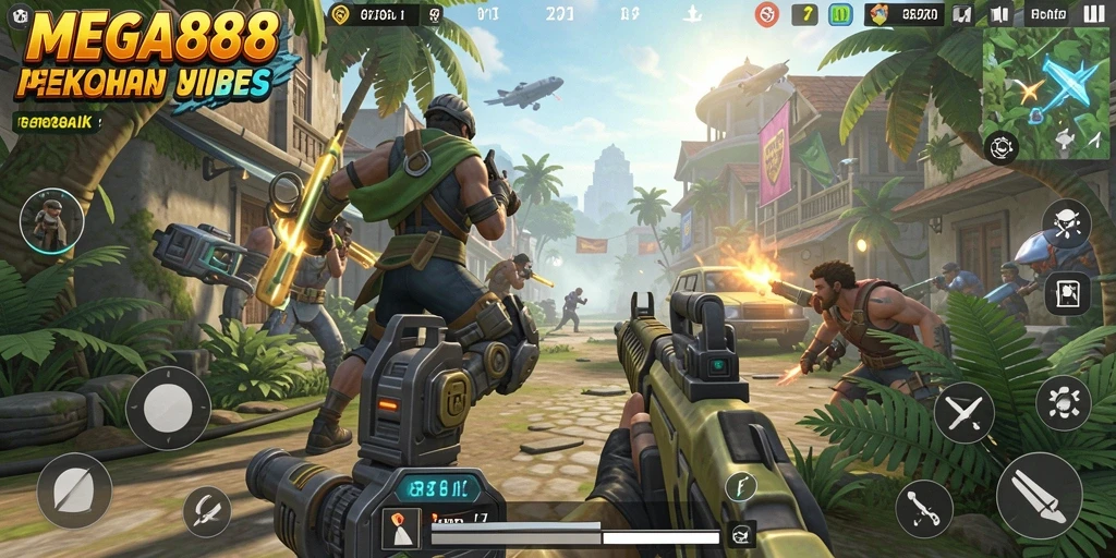 Tampilan gameplay MEGA888 yang mendebarkan dan interaktif.