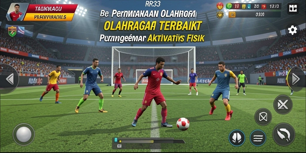 Tampilan gameplay RR33 yang mendebarkan dalam aksi olahraga langsung.