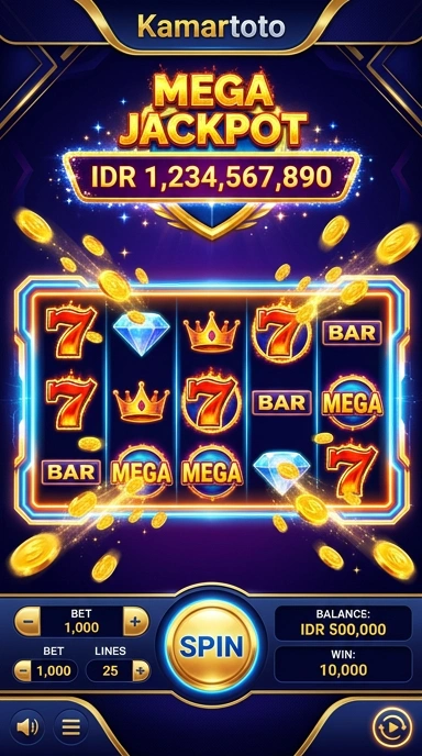 Tampilan utama aplikasi kamartoto untuk pengguna Android.
